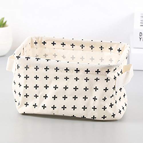 CAOLATOR-Panier de Rangement à La Maison Boîte de Rangement de Bureau Organiser Les Unités De Stockage - Pliable - Lin
