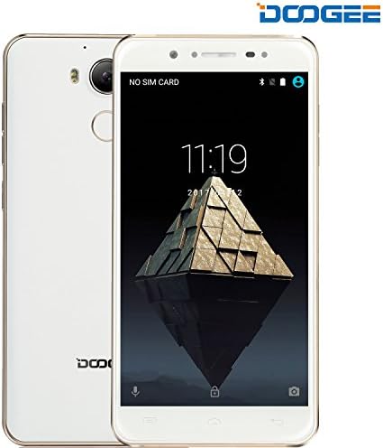 SIM Free Mobile Phones, DOOGEE F7 Android 6.0 Phone - Dual SIM Card Smartphones with 5.5 Inch IPS Screen - 3GB RAM+32GB ROM - 13MP+5MP PDAF Camera - Helio X20 Deca Core - Fingerprint Sensor (White)