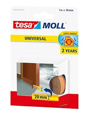 tesa Calfeutrer Bas de porte sol rég mousse PVC marron 1m x 38mm x 20mm