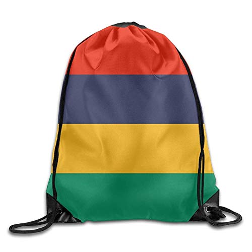 Preisvergleich Produktbild Shanzhi Flagge von Mauritius Personalisierte Turnbeutel mit Kordelzug Reiserucksack Schulrucksack