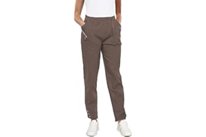 URBAN STITCH Womens Trouser Casual Wear Elasticated High Waist Pants Light Weight Straight fit Stretchy Trousers