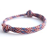 KOMIMAR Surfer Armband - cool lässiger Surf Style - Freundschaftsarmband - Surfer - Skater - Snowboarder - DIY - Geschenkidee - Handgemacht - Yachting - Skaterschmuck - Surferarmband - USA - stars and stripes - Amerika
