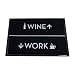 Produktbild VISUAL STATEMENTS® hochwertige Fussmatte mit Spruch / Verschiedene Sprüche / PREMIUM Qualität / 60 x 40 cm / Starke Saugfähigkeit / Sichere Bodenhaftung / Waschmaschinenfest / Wine - Work