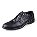 Produktbild Jingkeke Männer echtes Leder Business Oxfords Classic Crocodile Texture Round Toe Formal Dress Schuhe auffällig (Color : Schwarz, Größe : 43 EU)
