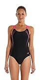Speedo Damen Badeanzug Sports Logo Medalist, black/vegas...