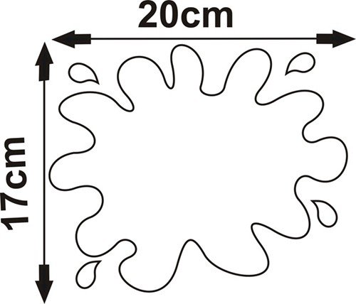 Badezimmer Tür Plaque- 20cm PFÜTZE MIT SPRITZERNAcryl Spiegel * Sommerschlussverkauf * - 2
