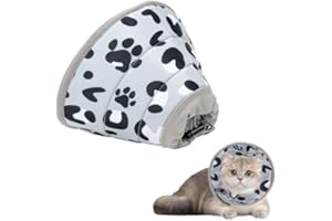 CHAOTEMAI Katzenhalsband Weich Einstellbarer Halskrause Katze Weich Katzen Halskrause für Nach Operationen und Verletzungen Hunde Halskrause Verhindert das Lecken von Wunden Katzenkragen (M)