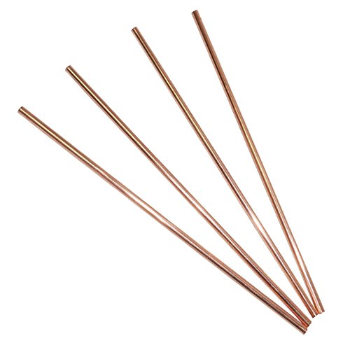 Set von 4, Kupfer massiv Trinkhalm für Bier, Vodka/Bier Wein/Cups/Tassen Cocktail Gläser Bier Bar Collection (4) - 2