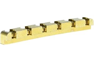 KAISH 42 mm massiv mässingsgitarrmutter justerbar böjd mässingsmutter för Strat/Tele elgitarr