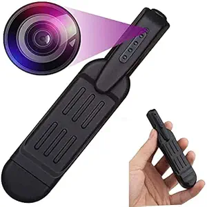 SekyuritiBijon  Full HD 1080P Mini Hidden USB Camera Pen T189 Wearable Indoor Outdoor Portable Pocket Recording 32GB SD Support (Black, Not Included)