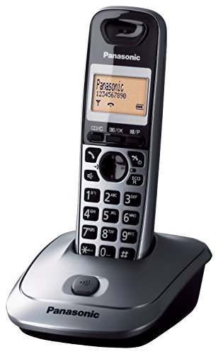 Panasonic KX-TG2511SPM - Teléfono DECT Inalámbrico (Alarma, Pantalla LCD monocroma, Capacidad de lista de direcciones: 50, Remarcado), Gris