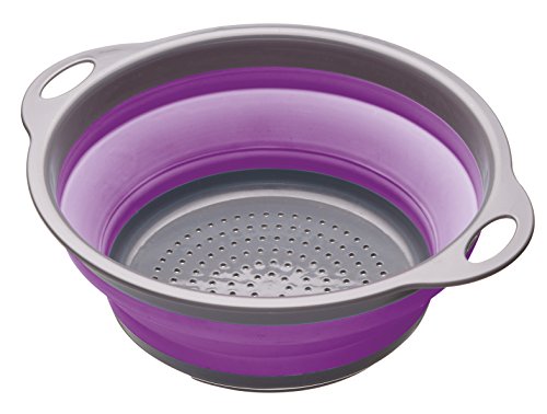 Colourworks Faltbarer Seiher, 2,8 Liter, 24 cm – Violett