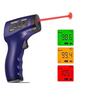 Intex ThermoBeam Infrared Thermometer With Advance Laser Pointing Feature, FDA/CE Approved, Non Contact Digital Thermometer, ?C & ?F switchable