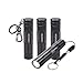 Price comparison product image Ustellar 4 Pack LED Torch Keyring Pocket Torch, Small Pocket Torch, Mini Torches Flashlight Keychain Torch AA Battery Powered (Not Included), Light Torch with 4 Lanyards and 4 Key Chains, Black