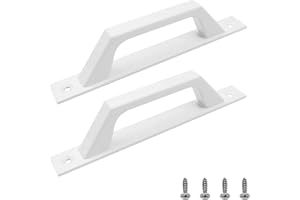 ZONADAH Schiebetürgriff aus Aluminiumlegierung; für Balkon, Glastürgriff, Badezimmerschrank, Holztürgriff, Lagertür, Gartentürgriff, moderner Metallgriff (weiß)