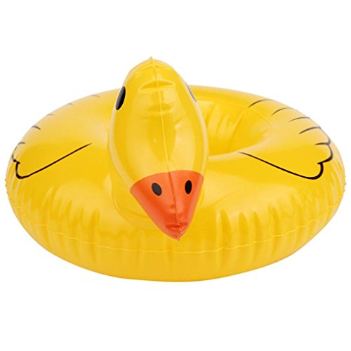 Ularma 1 Stück Schwimmende Gelb Ente Dusche Spielzeug Pool-Badespielzeug Getränk Dosenhalter - 5