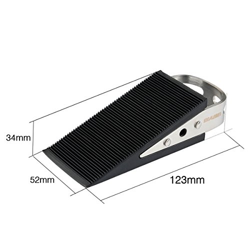 IDEALEBEN 2er-Pack Türstopper Türkeil Türpuffer Edelstahl und Gummi Design Antirutsch - 3