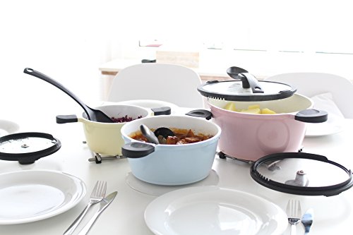 Mulex 120309 Topfset Happiness 6-teilig Aluguss, pastell, 20 cm - 12