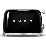 Smeg TSF01BLUK Retro 2 Slice Toaster, 6 Browning Levels, Extra-Wide Bread Slots, Defrost and Reheat Functions, Removable Crum