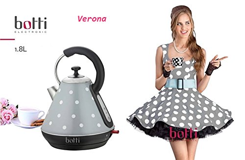 Botti YK-868 gepunktete Wasserkocher – modisches Muster, 1.8L 2200W, verschiedene Farbe (Verona) - 2