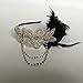 FENICAL Retro Feather Headpiece Flapper Chain Flower Hairband Great Gatsby Headband 1920s for Fancy Dress Party Dress-up Accessories