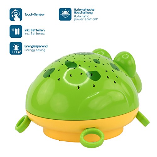 ANSMANN Sternenlicht Frosch LED Nachtlicht Sternenhimmel Projektor Einschlafhilfe für Kinder Babys Stimmungslicht Orientierungslicht Nachttisch Beleuchtung – geprüfte Materialien - 3