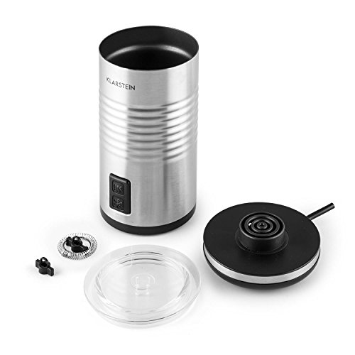 Klarstein Biancolatte Milchaufschäumer Kannenerhitzer (Edelstahl, 400W Heizelement, 450ml Fassungsvolumen, Antihaftbeschichtung, Zwei-Tasten-Steuerung, Abschaltautomatik, Doppelwand) silber - 8