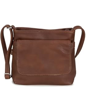 L&S Collection kleine Damen Umhängetasche Abendtasche aus Kunstleder (20,5x17x6 cm)