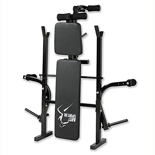 Hantelbank & (Kurz-, Lang- & Curlhantel) Set 4 in 1 - 3