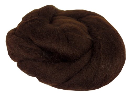 Filzwolle / Märchenwolle 25 g #16 braun f. Nass- u. Trockenfilzen