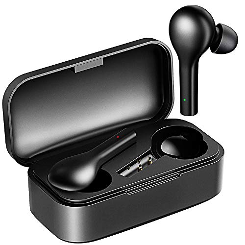 HOMSCAM Cuffie Bluetooth T5 Auricolari Bluetooth Senza Fili Auricolari Wireless 5.0 Sportivi in Ear con Custodia da Ricarica Hi-Fi Stereo TWS Mini Cuffie per Samsung iPhone Huawei Xiaomi Sony PC