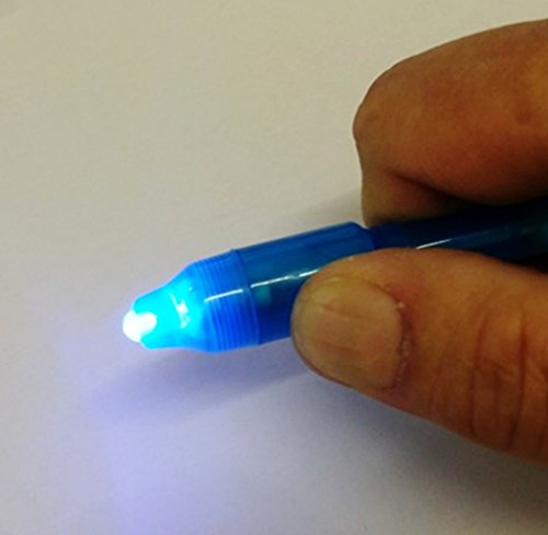 15 Stück Geheimstifte, mit UV Licht, Unsichtbar Schreiben, Geheime Nachrichten, Geheim Stift - 4