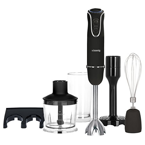 Vente FR H.Koenig MIX75 Mixeur Plongeant 4 en 1 noir 