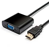 ★ KOMPAKTES DESIGN: Der kompakte, tragbare HDMI-VGA-Adapter verbindet einen Computer mit einem HDMI-Anschluss, Desktop, Laptop oder einem anderen Gerät mit einem Monitor, Projektor, HDTV oder einem anderen Gerät mit einem VGA-Anschluss Tasche oder Tasche.