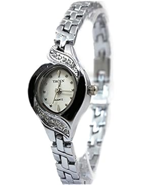 New Elliptic PNP glÃ¤nzende silberne UhrgehÃ¤use-weiÃŸen Zifferblatt Damen-Armbanduhr