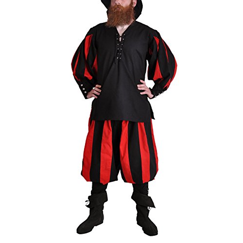 Preisvergleich Produktbild Landsknecht Gewand schwarz-rot - L