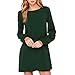 Produktbild Herbst Übergang Röcke VENMO Frauen Arbeit Kleider lange Hülse Minikleid Lose Partykleid Damen Spitzenkleid Minikleid Cocktailkleid mit Kurzarm Kleid Ballkleid Partykleid Abendkleid (L, Green)