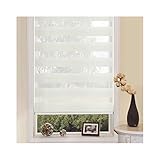 Shiny home® 57x150cm Cortinas Plisadas, Estor enrollable translúcido color beis