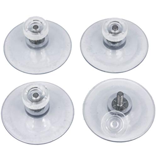 Preisvergleich Produktbild amaux Haftsauger Saugnäpfe Ø40-60mm - Verschiedene Ausführungen - Haken - Rändelmutter - Made-in-Germany (4, 40mm mit V2A Gewinde M4x10mm + Rändelmutter)