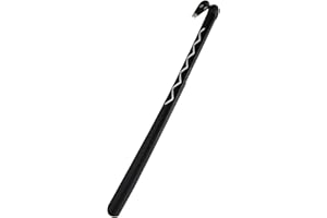 Guoyoocc Calzascarpe Lungo Maniglia 60cm Calzascarpe in plastica Grande-ausilio per Indossare Le Scarpe per Gli Anziani,Uomini,Donne,BambiniNero/Bianco