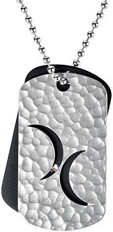 KEB1 Military Stainless Steel Dog Tags Ball Chain Pendant Necklace For 2018 Valentines Day Men Women 28 inches (Caerus)