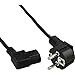 Price comparison product image Power cable, InLine®, left angeled, black, 0.5m