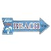 Produktbild Hunnry Paradise Beach 50m Arrow Poster Metall Blechschilder Retro Dekoration Schild Aluminium Blechwaren Vintage Wandkunstplakat Zum Cafe Bar Wohnzimmer Zuhause 45×16cm