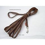 Fährtenleine Schleppleine Suchleine Hundeleine 15m 20mm 3farbig Hawaii braun-curry-türkis