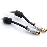 Hytech HY-P610, RG6U6 F M To 9.5 TV F Kablo, 1.5 m, Beyaz