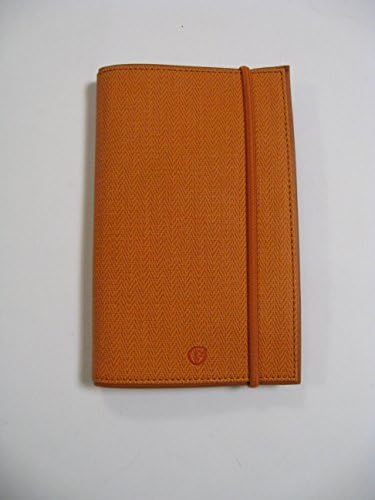 Block Agenda Mobile 2018 in Faux Leather, with elastic closure Weekly Twill F. to 8 x 14 cm Orange Art.212135b-ar