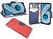 Produktbild LG Q6 // Buchtasche Hülle Case Tasche Wallet BookStyle mit STANDFUNKTION in Rot-Blau (2-Farbig) @ Energmix