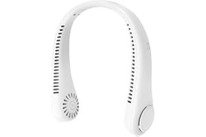 Hsthe Sea Bärbar halsfläkt Handsfree Bladlös minifläkt med 360° kylande luftflöde, 3 vindhastigheter för sport utomhus inomhu