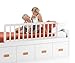 Jane Wooden Bed Rail (White)