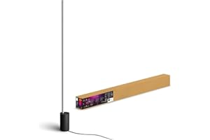 Philips Hue White and Color Ambiance Gradient Signe, Lampada da Terra LED, Piantana Smart, Lampada da Terra Design con Bluetooh, Nera